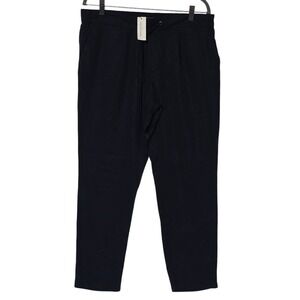 Banana‎ Republic Women Navy Lyocell Trousers Elastic Waist Drawstring Size M